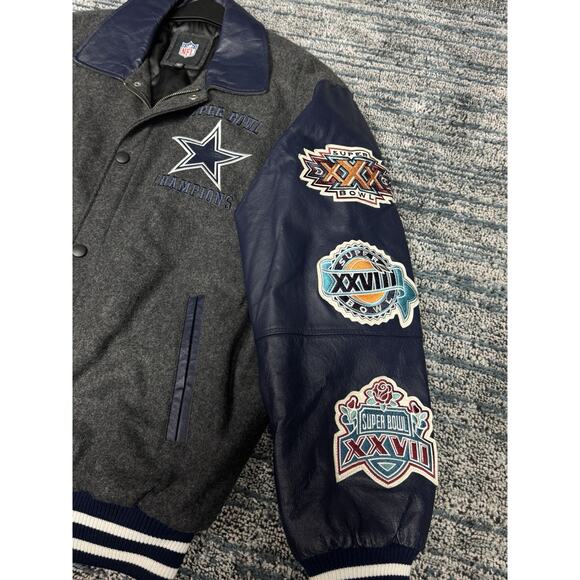 Dallas Cowboys Súper Bowl Champions Varsity Jacket Size L NFL - Picture 15 of 16
